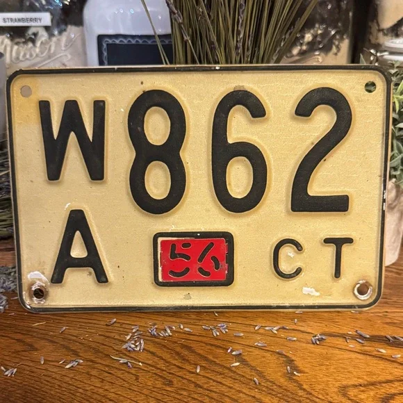 Vintage Conneticut Collectible
License Plate with ‘56 Metal tab - Picture 1 of 8